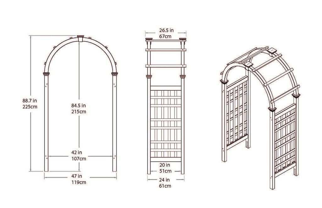 Charcoal Rosewood Arbor