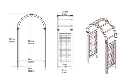 Charcoal Rosewood Arbor