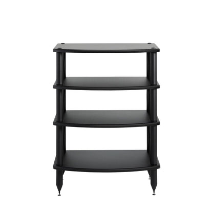 Pangea Audio Vulcan X Four Shelf Audio Rack Media Stand, and Components Cabinet Black