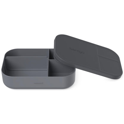Bentgo® Modern Tray with Matte Lid - Reusable, BPA-Free, Meal Prep Containers for Adults with Removable Divider - 3 or 4 Compartments for Healthy Portioned Meals At Home & On the Go (Dark Gray)
