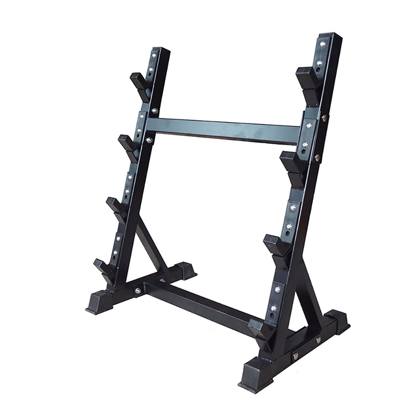 ZOCWJK 4-Tier Barbell Storage Stand, Barbell Rack, Commercial Fixed Dumbbell Storage Display Holder, Fitness Equipment Storage Rack