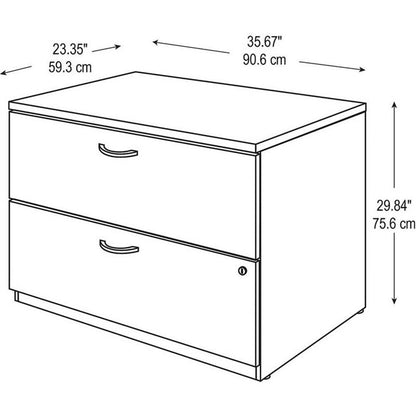 Bush Furniture Series C Lateral File Cabinet in Mahogany
