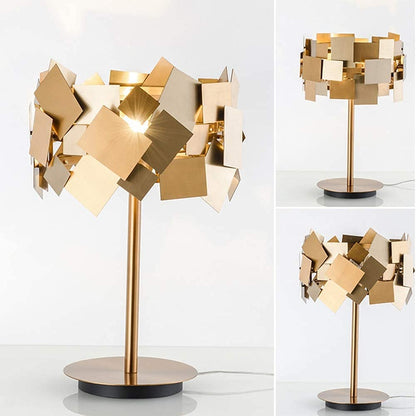 GAORUIFENG Desk lamp Post-Modern Table Lamp Stainless Steel Gold Hotel Front Desk Villa Model Room Living Room Bedroom Luxury Personalized Table Lamp
