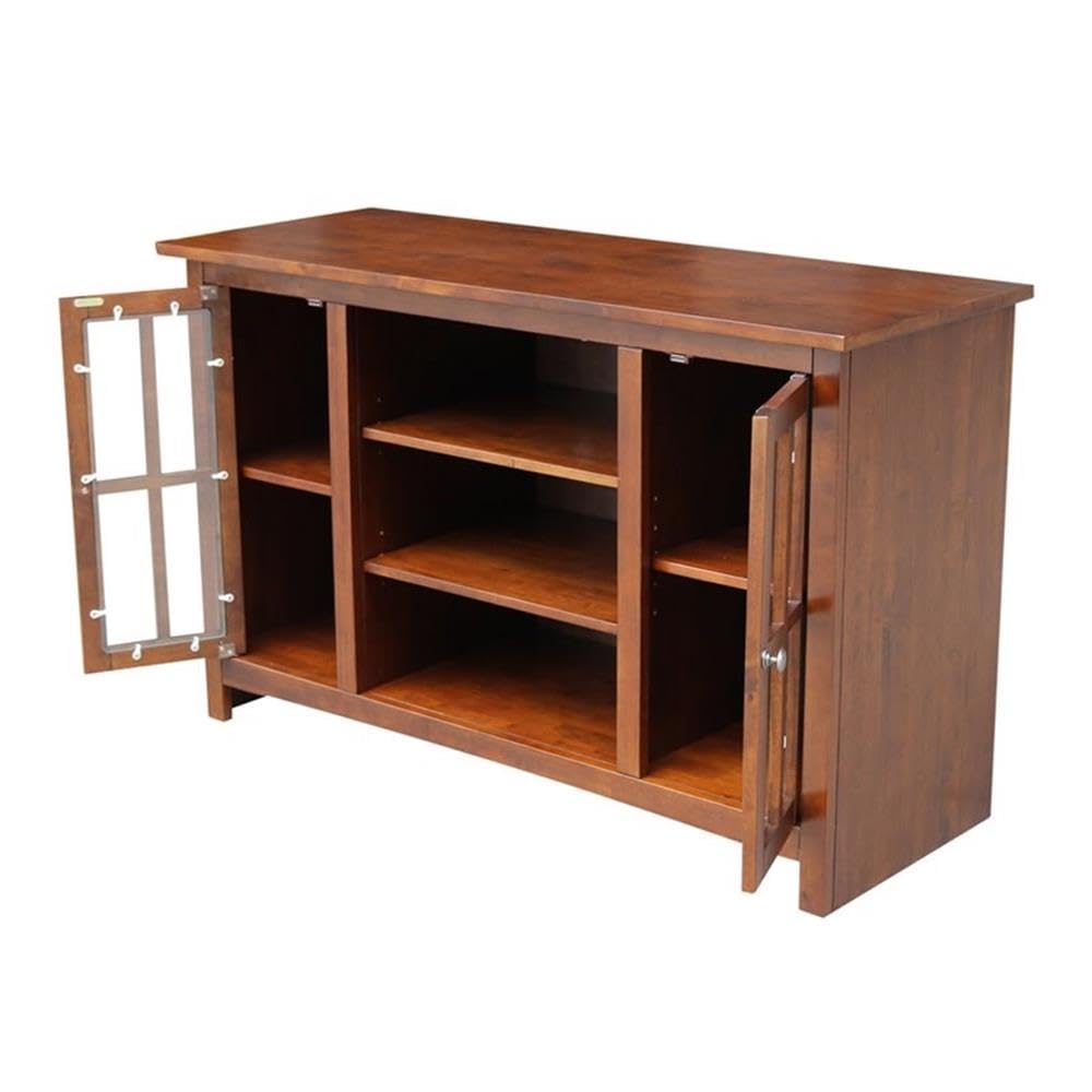 International Concepts Entertainment 48" TV Stand with 2 Doors in Brown