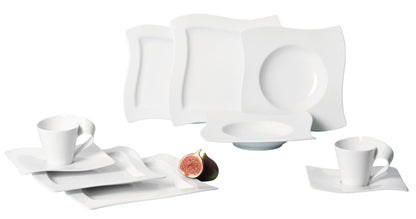 Villeroy & Boch NewWave 30-Piece Basic Dinnerware Set, White