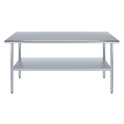 24" X 72" AmGood Stainless Steel Work Table | NSF Metal Prep Table | Commercial & Residential Kitchen Laundry Garage Utility Bench