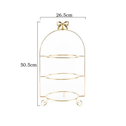 uP9sF2mD cake stands Metal Cake Stand, Gold Multi-tiered Dessert Display Stand, Afternoon Tea Fruit And Pastry Tray dessert stands(Silver,Medium)