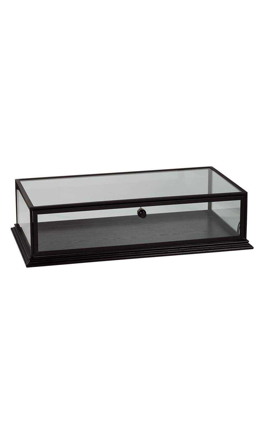 SSWBasics Black Wood Countertop Display Case - Sleek and Durable Design - 31¾ W x 18" D x