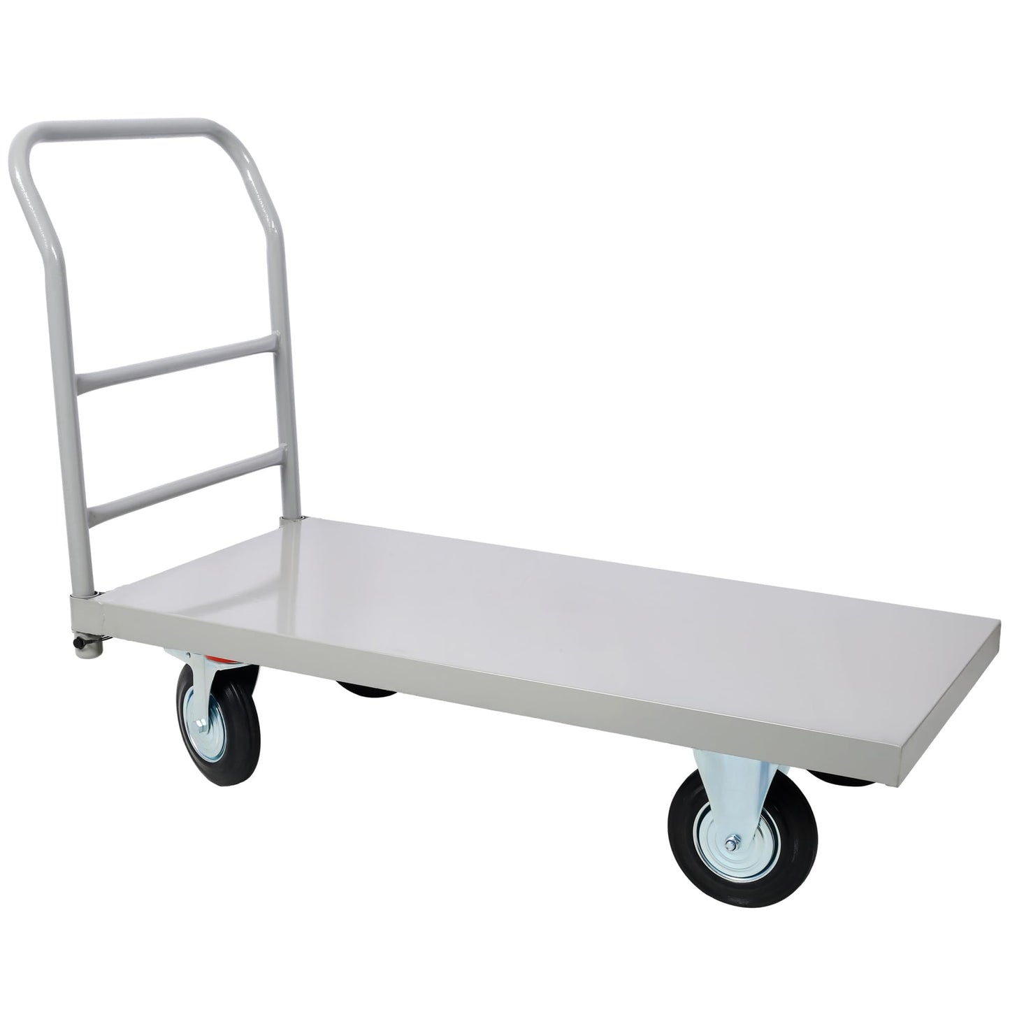Industrial Heavy Duty Platform Truck Flat Dolly Cart with Wheels 2000 LB Capacity Steel Smooth Deck Moving Equipment for Warehouses