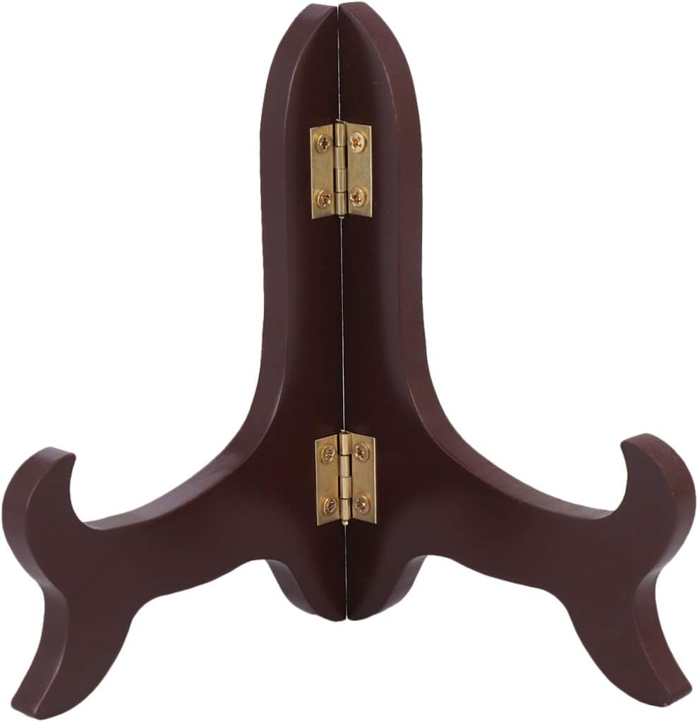 Small Easel Stand for Display, Wooden Plate Stands for Decorative Dish, Tabletop Bowl Display Stand
