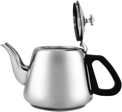 Teapot, 1.5L/2L Stainless Steel Stove-top Coffee Pot with Filter (2L)