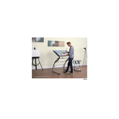 HomeStock Adjustable Art Drawing Table with Storage Trays - Drafting Desk, Standing Desk, Multipurpose Workstation