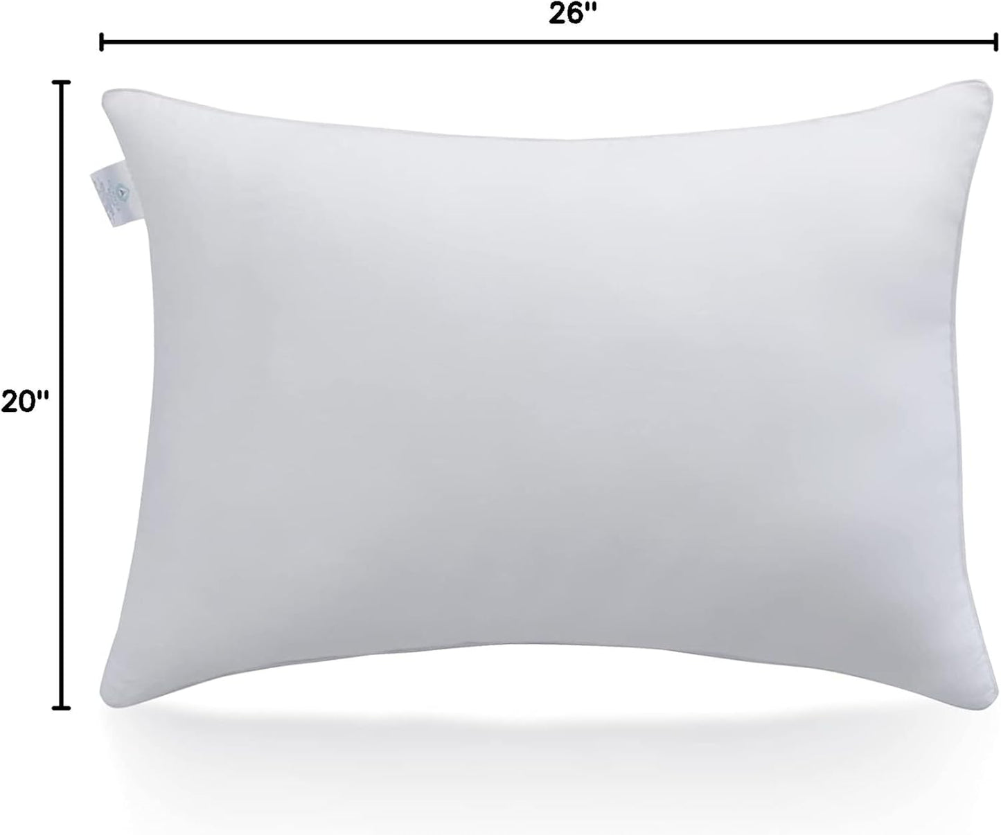 1 Count (Pack 1), Acanva Bed Sleeping Extra-Soft Sham Down Alternative Pillow Insert, of White