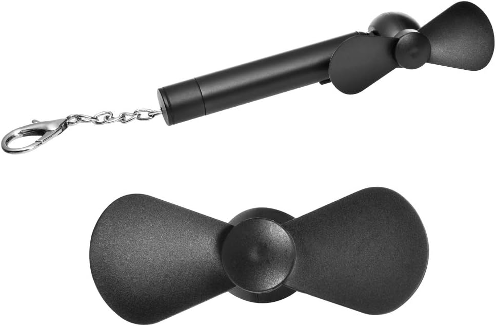 Pocket Fan, Handheld Mini Fan with Keychain Clip, AAA Battery Powered for Home Outdoor Travel