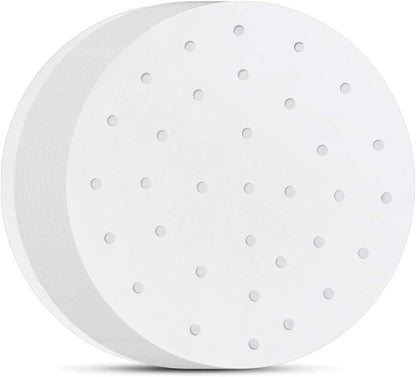 9 Inch Air Fryer Liners - Set of 200 Nonstick Parchment Paper for Air Fryer, Steaming Basket, and More