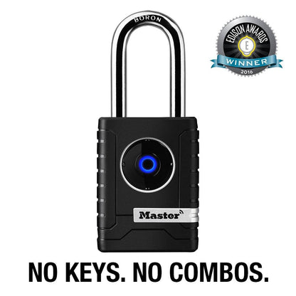 Master Lock Padlock, Outdoor Personal Use Bluetooth Lock, 2-7/32 in. Wide, 4401DLH