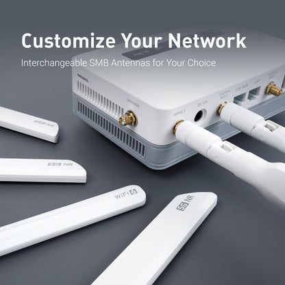 GL.iNet GL-XE3000 (Puli AX) 5G Router with Dual SIM Card Slot, Wi-Fi 6 Cellular Routers, Built-in Battery, Multi-WAN, VPN, OpenWrt, Secure 5G Router for Office, Retail, Events, Business