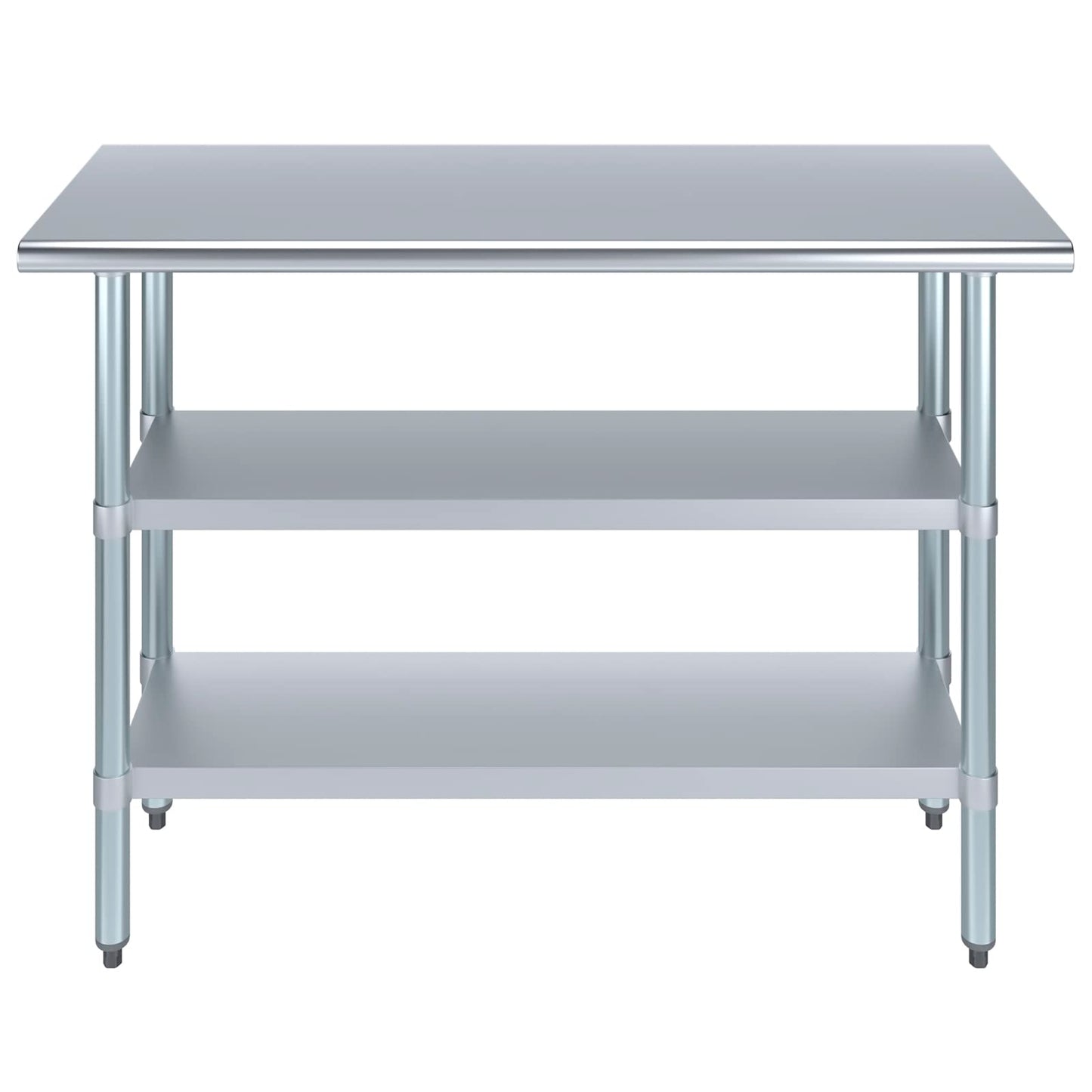 18" X 48" Stainless Steel Table with 2 Shelves | Commercial & Residential Kitchen Laundry Garage Utility Bench | NSF Metal Prep Table