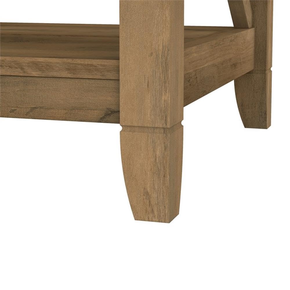 Bush Furniture Key West Tall TV Stand with Set of 2 Bookcases, Farmhouse Entertainment Center for 65 Inch Television, 17D x 60W x 66H, Reclaimed Pine