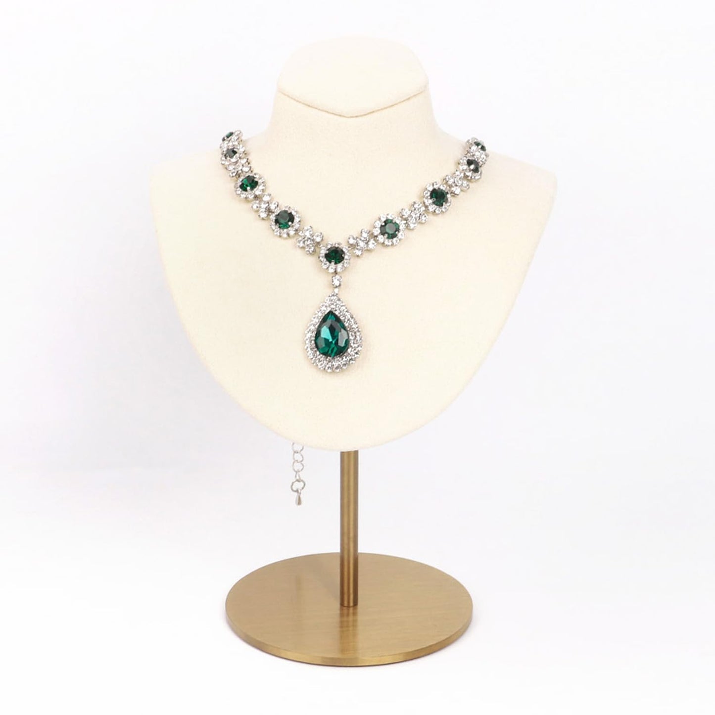RQQM Necklace Display Stand For Selling Jewelry Display Stand with Stainless Steel Stand Necklace Holder Organizer Desktop Stand for Home Store Dresser-3.15''×4.72''×7.48''