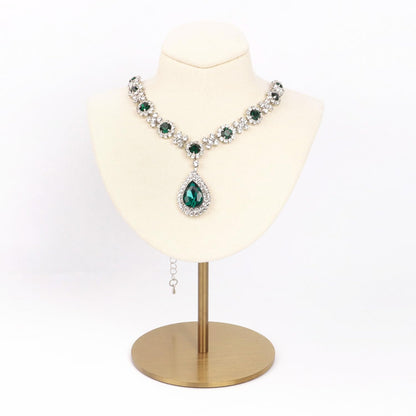 RQQM Necklace Display Stand For Selling Jewelry Display Stand with Stainless Steel Stand Necklace Holder Organizer Desktop Stand for Home Store Dresser-3.15''×4.72''×7.48''