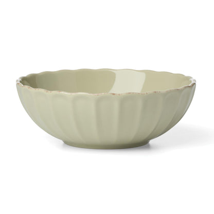 Lenox Stoneware Dinnerware Sets For 6, French Perle Scallop Matcha 18-Piece Dinnerware Set, Service For 6, Dishwasher Safe Ceramic Plates, Stoneware Dinner Plates and Bowls Sets (Green, 18 Piece)