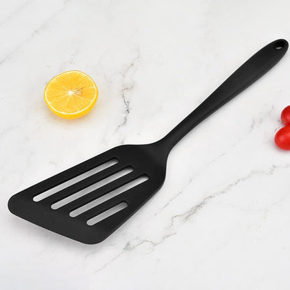 Luxshiny Fine Mesh Strainers, Silicone Wok Spatula, Slotted Fish Turner for Nonstick Cookware