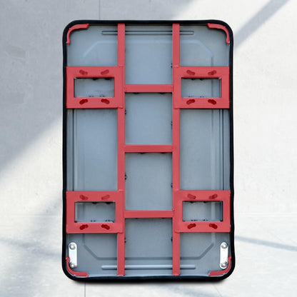 Foldable Platform Trolley Cart - Heavy-Duty Steel 4-Wheel Warehouse Hand Truck for Easy Moving & Express Delivery - Compact Garage Storage Solution