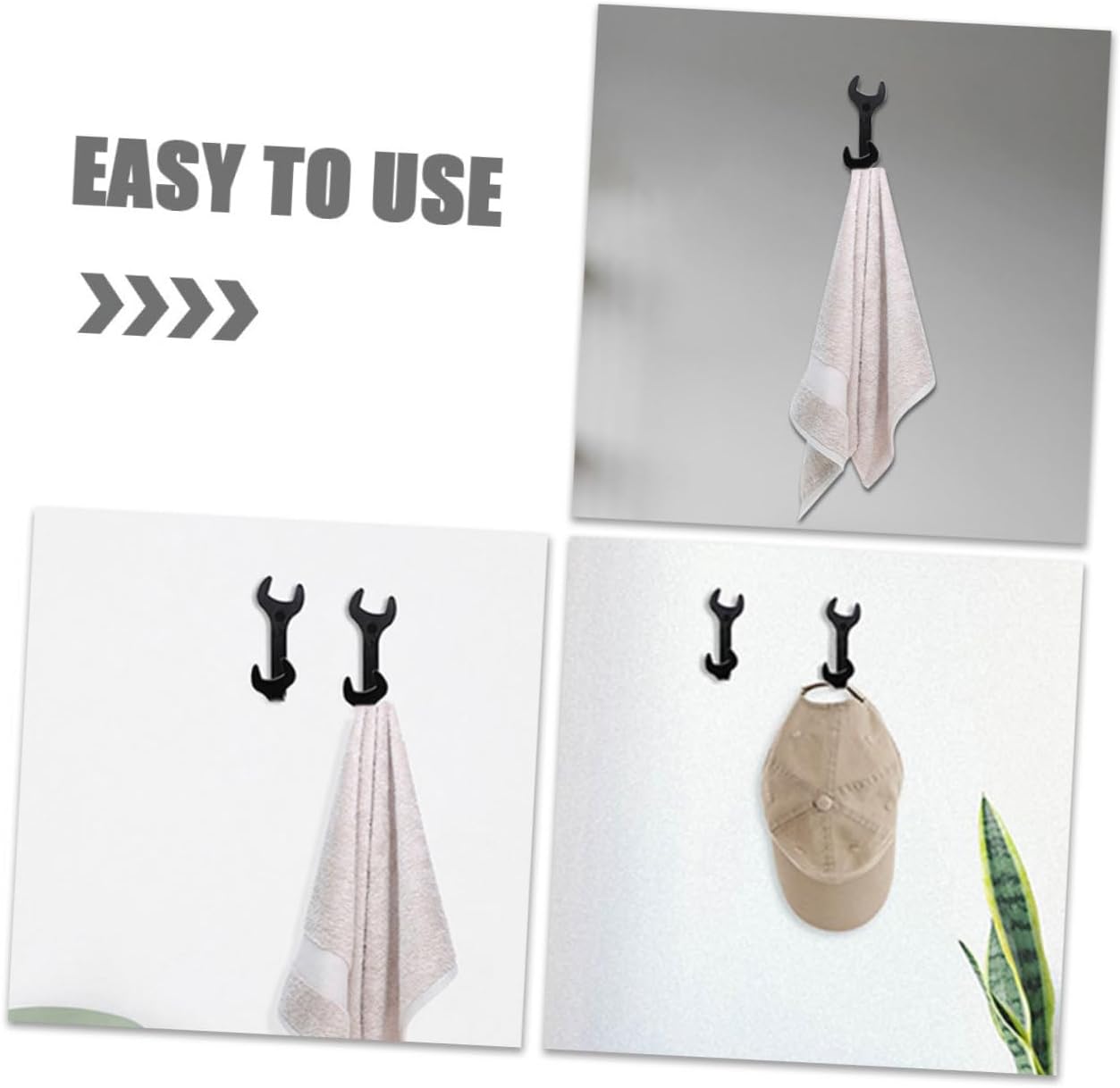 HOMSFOU Coat Pegs Wall Hooks, Kitchen Wall Hooks, Farmhouse Coat Rack, Vintage Wall Hooks, Stainless Steel Entryway Key