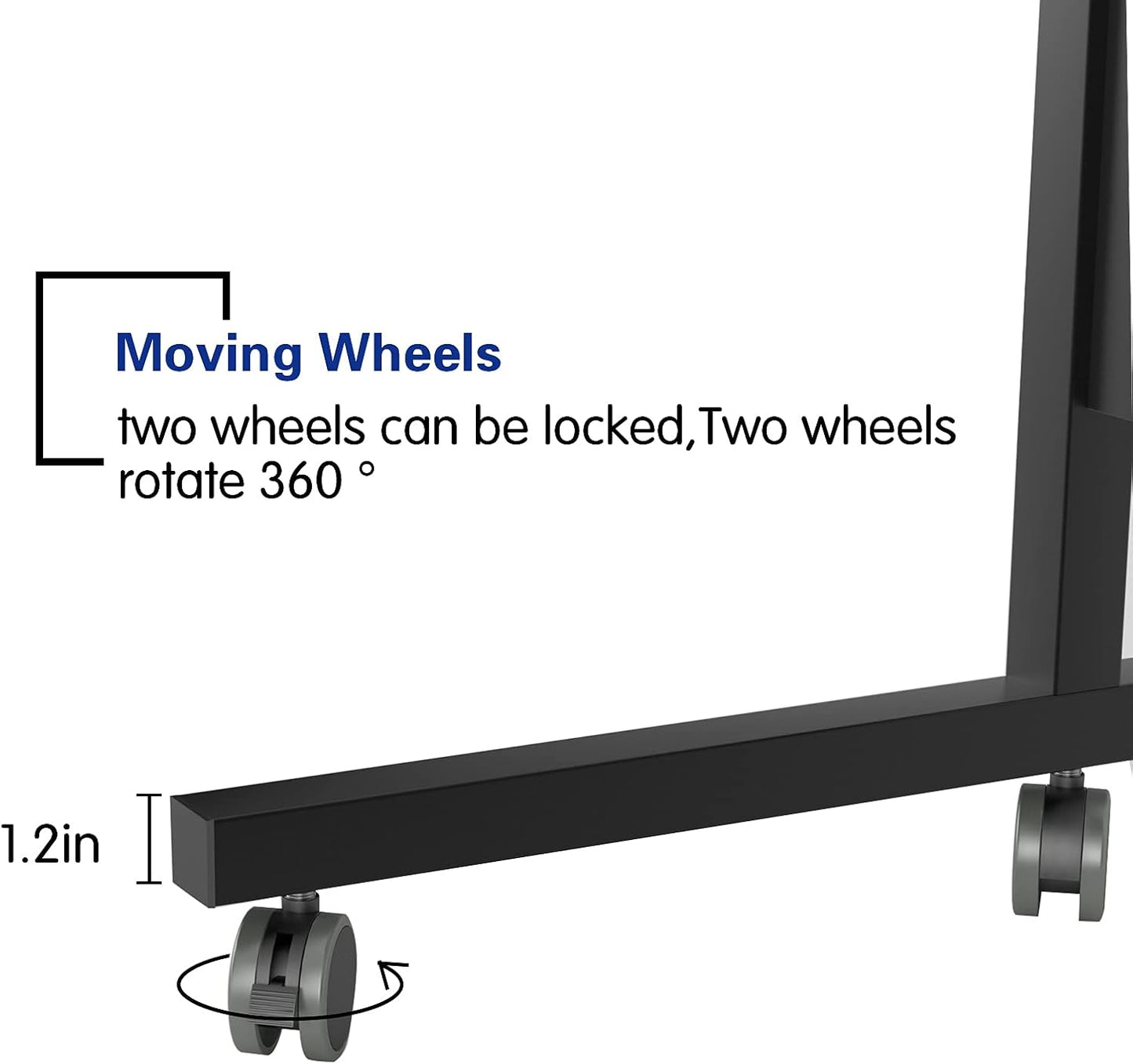SogesHome 23.6'' Portable Computer Desk, Adjustable Standing Desk with Tablet Slot, Black
