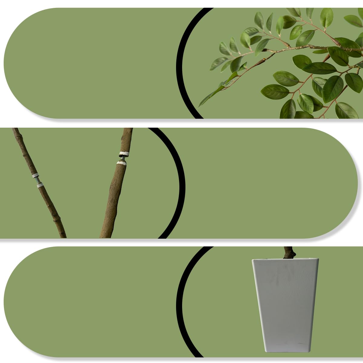 AfanD Artificial Elm Tree Faux Elm Tree 9ft Tall Fake Plant in Pot Fake Silk Tree Faux Plants Indoor