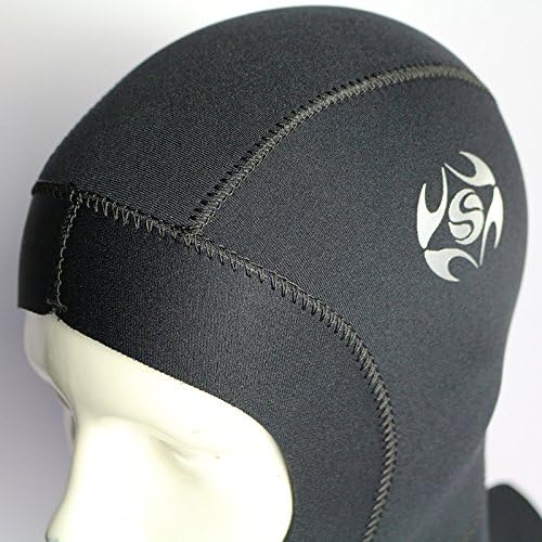 Dizokizo Diving Scuba Hood 3mm Thermal Neoprene Wetsuit Hood for Men Women Wetsuit Hat Cap for Kayaking Snorkeling Sailing Water Sports with Flow Vent (M)