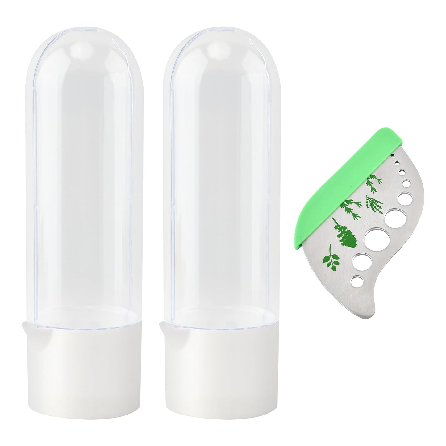 Yuanfenron Herb Keeper for Refrigerator with Herb Peeler - Herbs Saver & Vegetable Preservation Container, Extends Freshness Up to 2-3 Weeks for Cilantro, Basil, Parsley, Mint & Greens