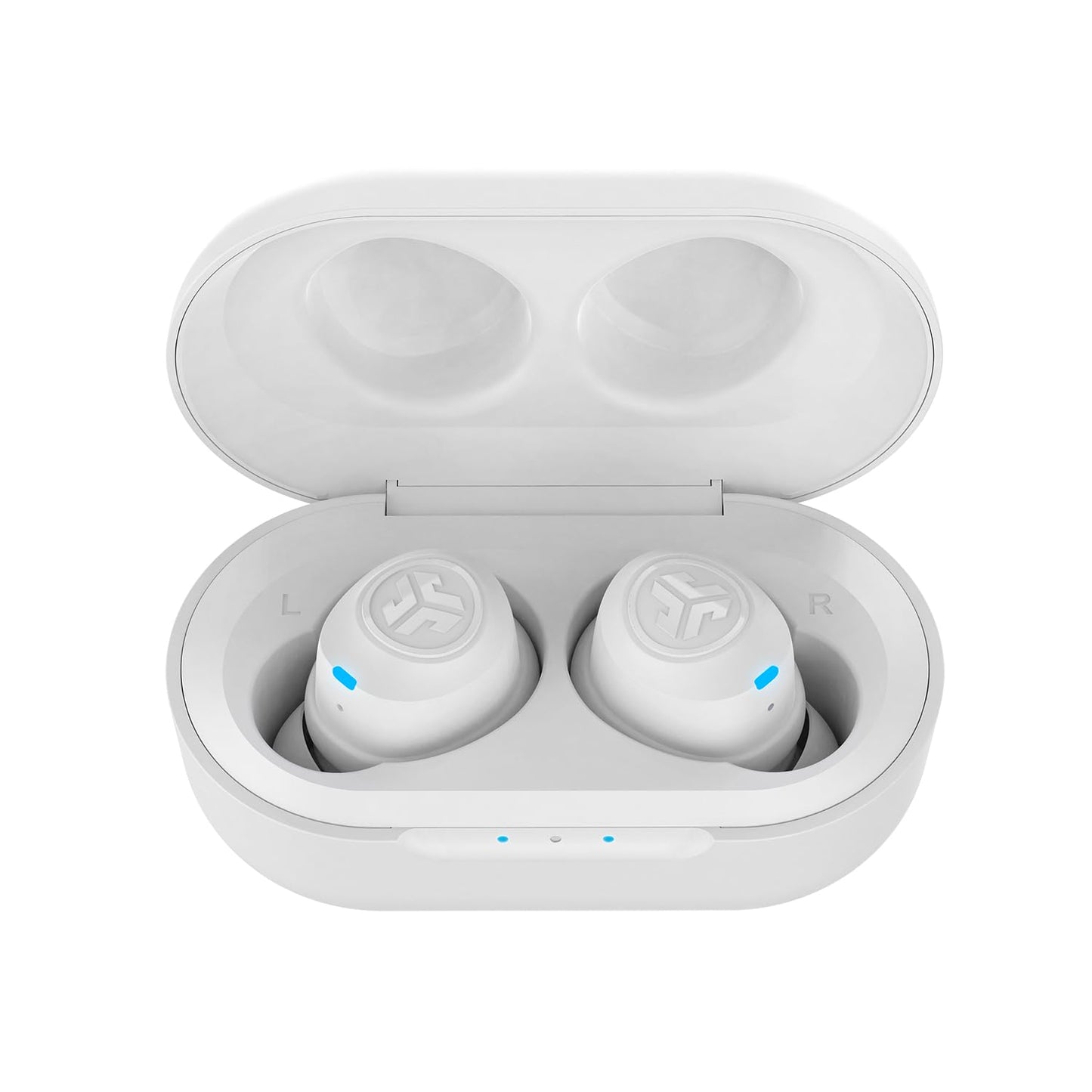JLab JBuds Air True Wireless Signature Bluetooth Earbuds + Charging Case, White, IP55 Sweat Resistance, Bluetooth 5.0 Connection, 3 EQ Sound Settings Signature, Balanced, Bass Boost