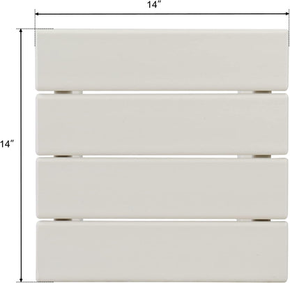 Kcelarec 1-White) Patio Side Table, Pool Composite Patio Table,HDPE End Tables for Backyard,Pool, Indoor Companion