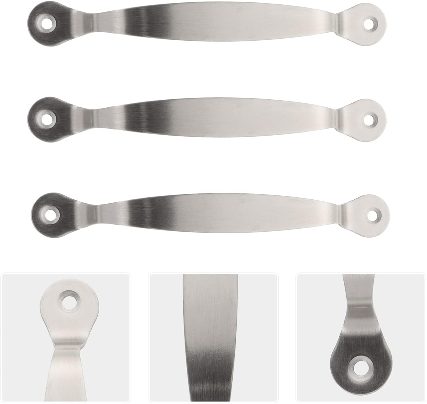 Cutting Board Handles Cabinet Pulls: 3pcs Stainless Steel Drawer Handles for Kitchen Butcher Board, Side Pulls