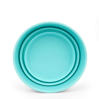 CARTINTS 950ml Collapsible Bowls-Silicone Food Storage Containers-Prep/Storage Bowls with Lids-Silicone Lunch Containers, Ideal for Travel and Camping (Blue)