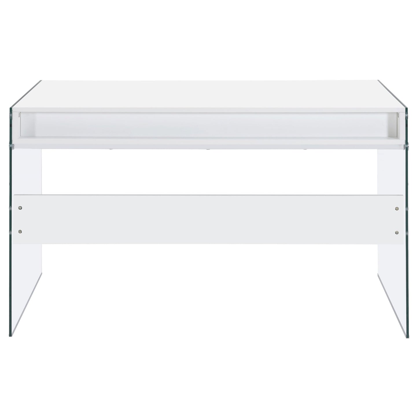 Coaster Home Furnishings Dobrev 48-inch 2-Drawer Writing Desk White High Gloss 800829