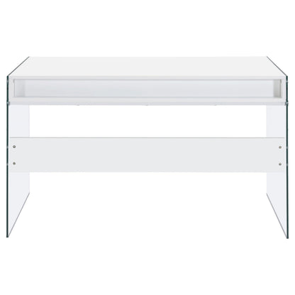 Coaster Home Furnishings Dobrev 48-inch 2-Drawer Writing Desk White High Gloss 800829