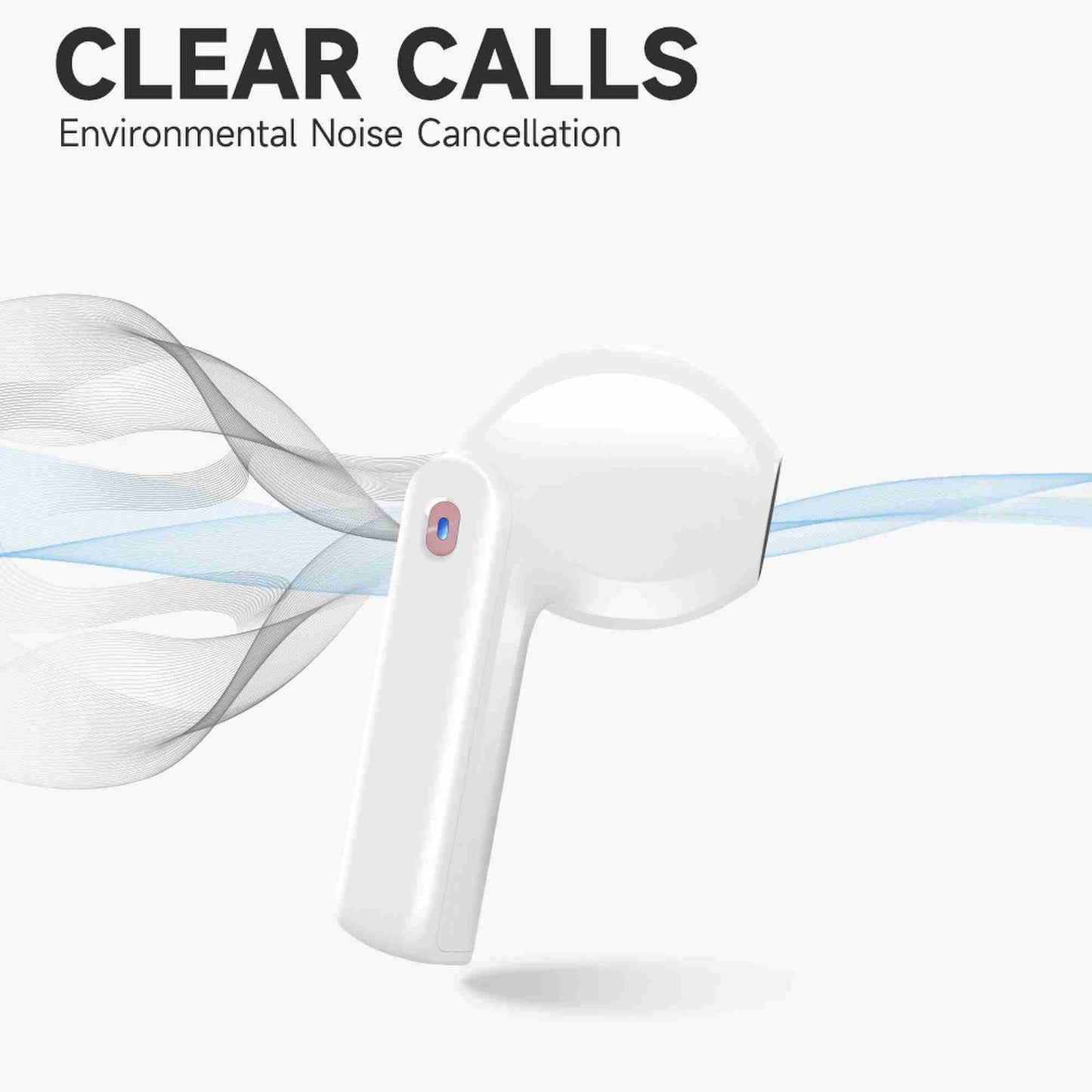 DRQQ Wireless Earbuds Bluetooth Earbuds Wireless Headphones IPX5 Waterproof Earphones Noise Cancelling Headset Deep Bass Long Battery Bluetooth Headphones with Mic for iPhone Android