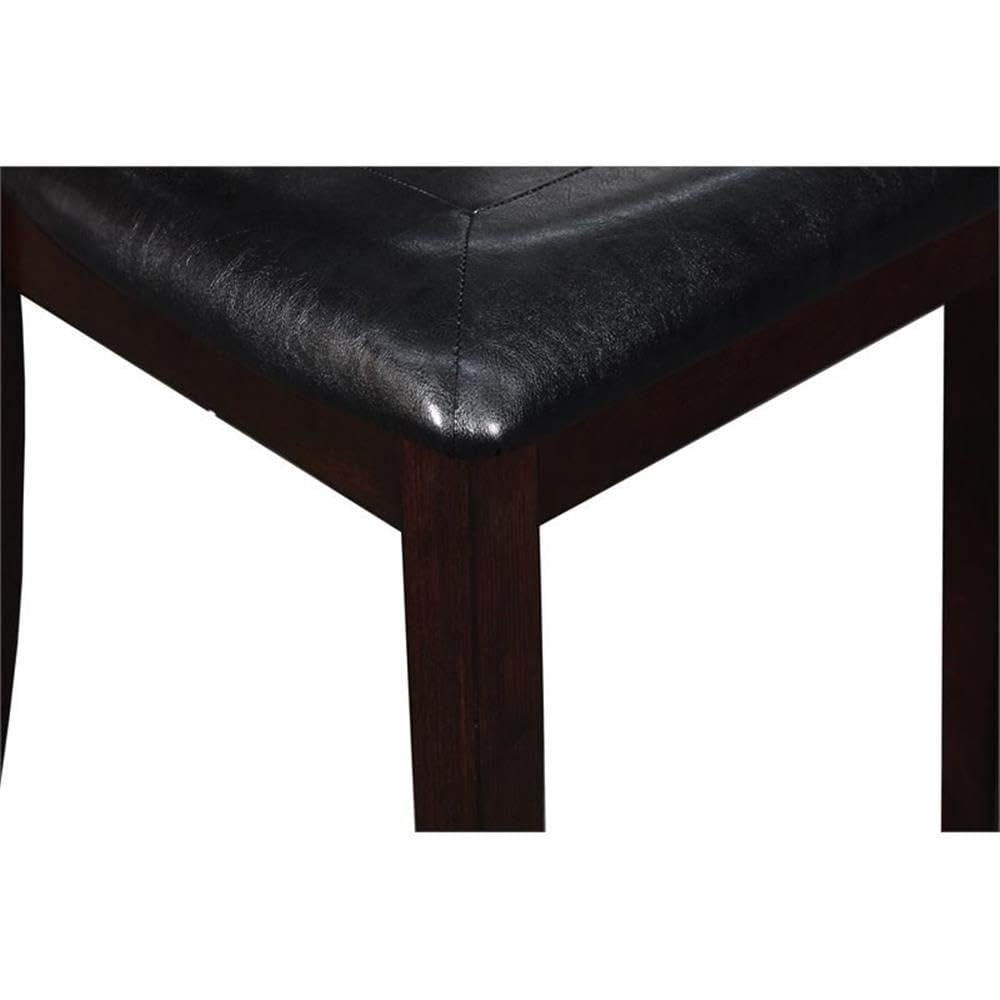 New Classic Furniture Gia 3-Piece Drop Leaf Dining Table Set with 2 Chairs, 42-Inch, Ebony