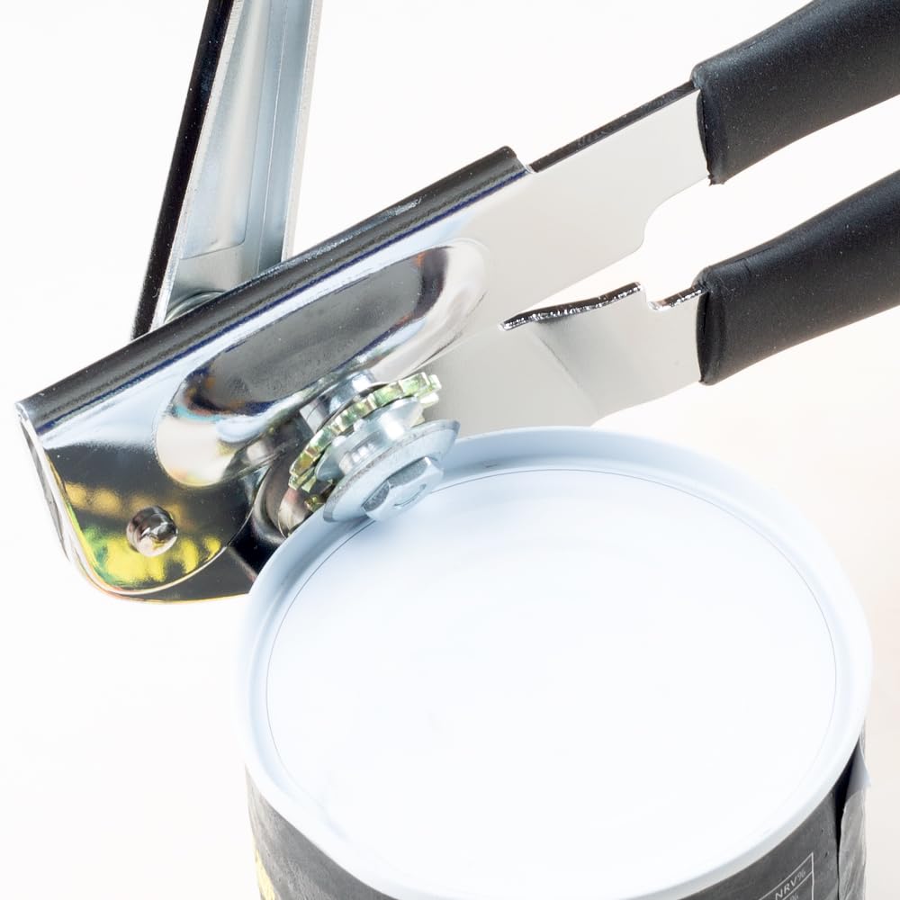 Manual Can Opener,Easy-Grip Hand Crank Can Opener for Seniors & Arthritis - Ergonomic Manual Opener, Heavy Duty for Large Cans, Safe & Comfortable Use at Home or Restaurant