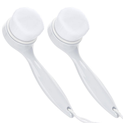 2 Pack Soft Bristle Facial Cleansing Brush for Deep Pore Cleaning, Face Exfoliating Scrub Brush for Face Cleansing Skincare Massaging (Pink and Jade White)