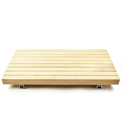 MARINE CITY Solid Teak Wall Mount Fold Down Bench/Seat with Slats 24 Inches × 13 Inches for Boat – Shower Room – Steam – Sauna Room (Pack of 1)