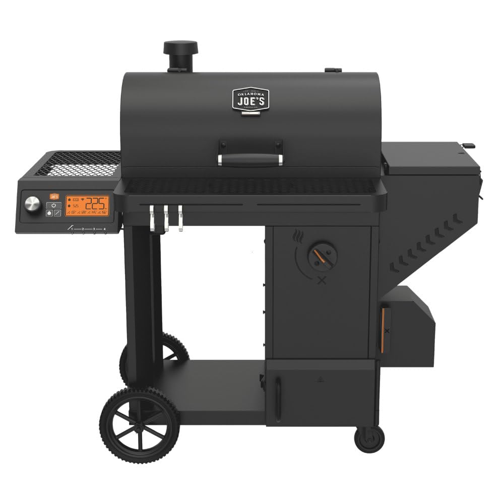 Oklahoma Joe's Tahoma 900 Auto-Feed Charcoal Smoker and Grill w/Wi-Fi with 900 sq. in. Cooking Area in Black