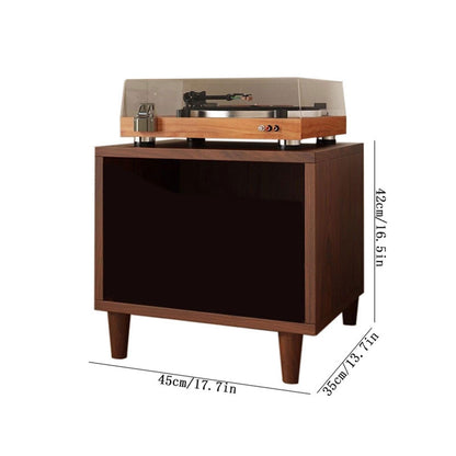 YUHUAWF Vinyl Record Holder Vinyl Record Display Cabinet Wooden Storage Shelf for Home Office CD Holder