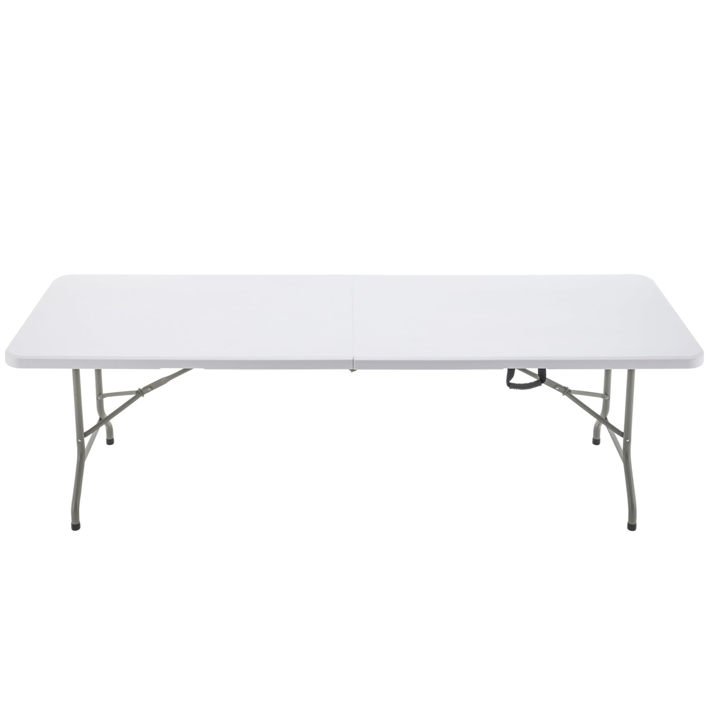 BTEXPERT Set of 5, 8-Foot - 96" Long White Plastic Folding Table Portable 30" Wide, 29" High, Indoor Outdoor Events Banquet Dining Party Patio