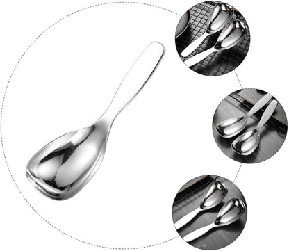 Serving Spoon, Metal Appetizer Spoons, Stainless Steel Serving Utensils, Non Stick Rice Scooper for Food Service