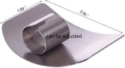 Stainless Steel Adjustable Finger Guard - Safe for Cutting Vegetables and Food