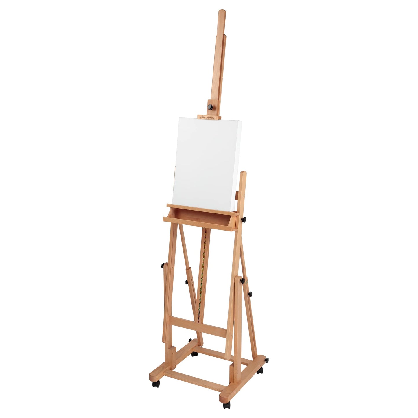 Creative Mark Savannah Studio Easel - Portable Lightweight Art Easel with Adjustable Angles with Wheels - Ideal for Artist, Perfect for Painting - Storage Drawer - Natural Finish - Ideal for Artist